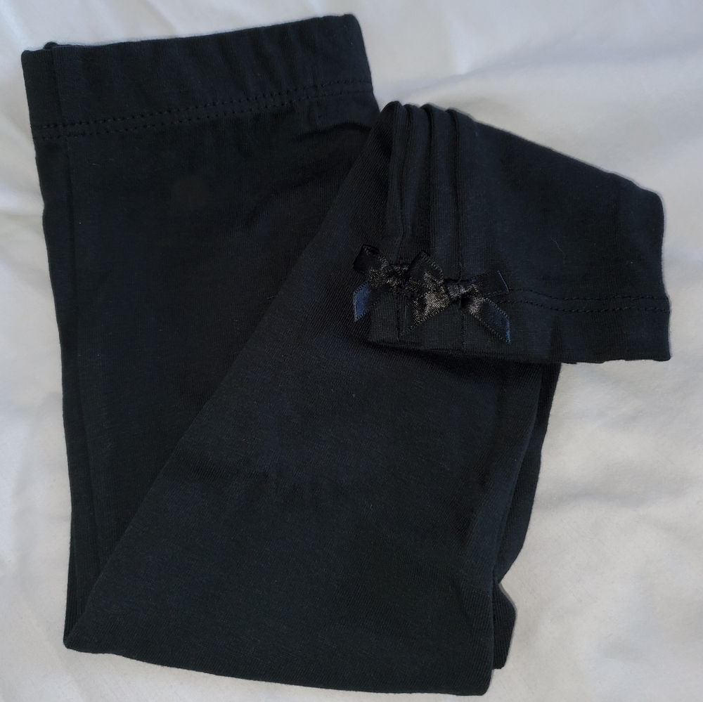 Chasing Fireflies Black Bow Leggings 2